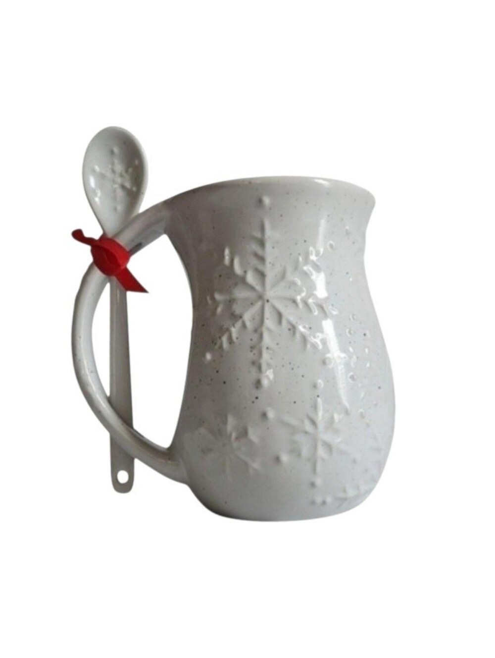 NWOT Hallmark 20oz Hand-Warming Snowflake Mug with Spoon